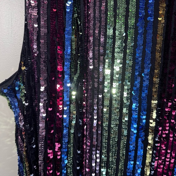 Torrid Mini Sequin Trapeze Dress Size 4X Rainbow - Picture 7 of 11